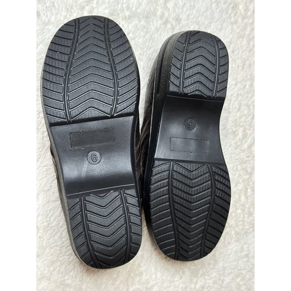 Easy Street Shoes Womens Professional Clogs 30-0455 Brown Leather Slip On Sz 6W - Picture 5 of 9